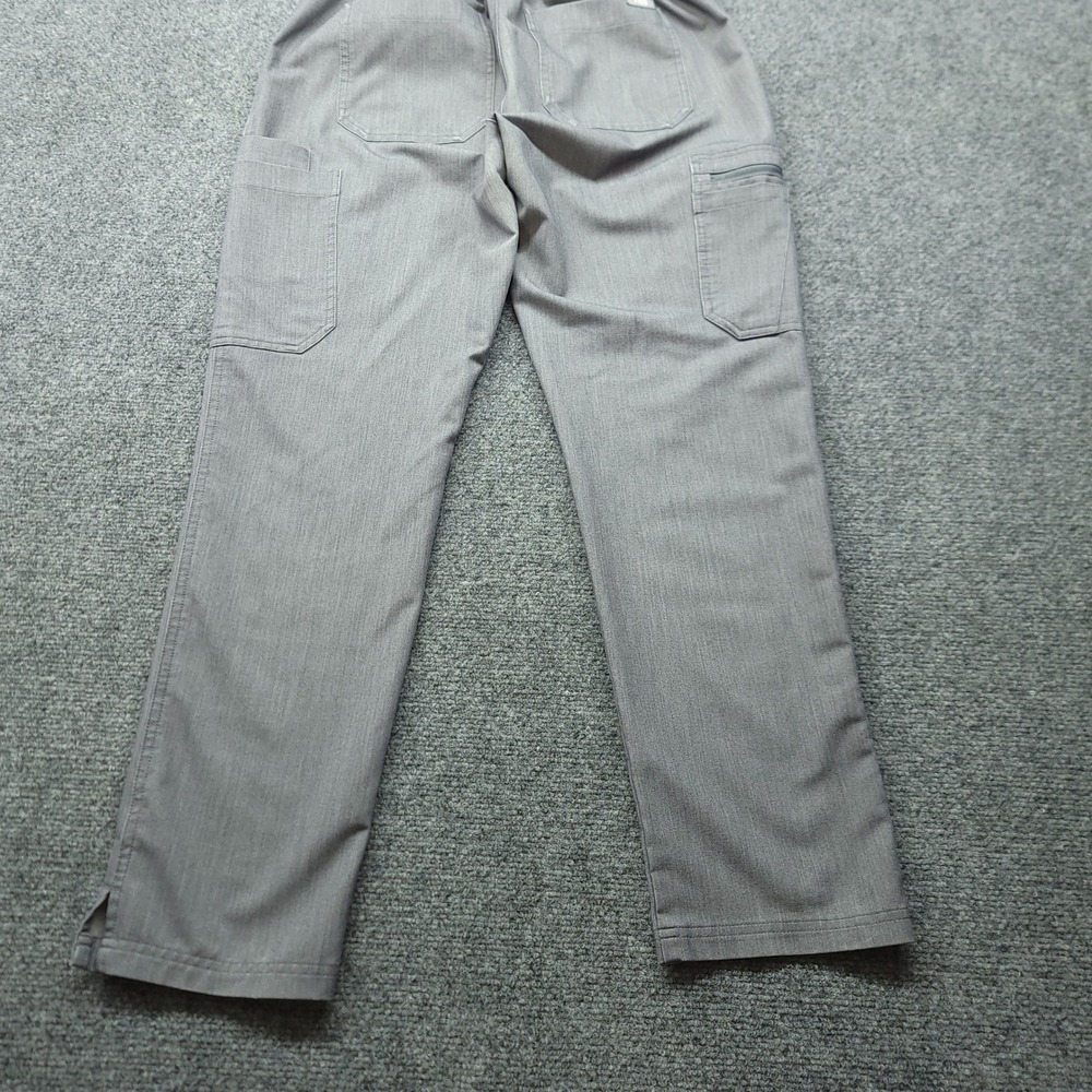 FIGS Technical Collection Grey Scrub Pants Petite Small TW2000P Teal Drawstring - Picture 2 of 16
